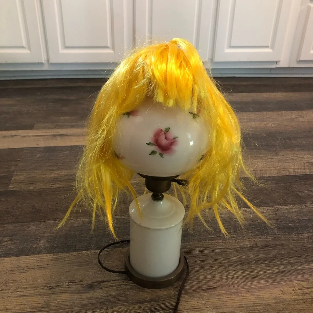 Yellow Wig with bangs Great for Halloween